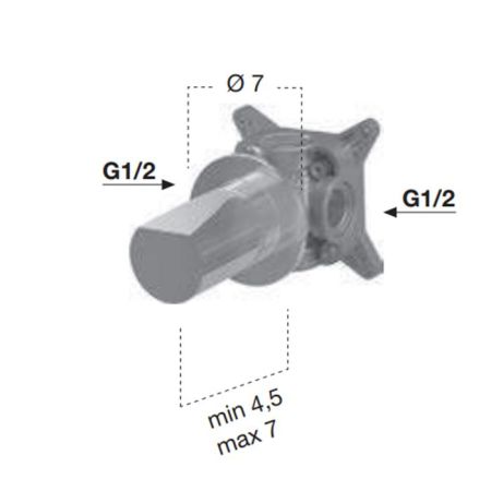 ANTONIO LUPI INDIGO Запорный вентиль, в комплекте с встраиваемой частью, цвет графит