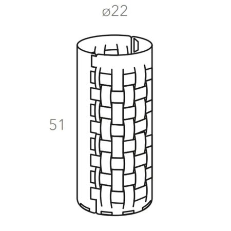 ADJ Зонтница с ведром А2033 Bottega, D22xH51 см., цвет: белый/панна котта, артикул 2051.10/16