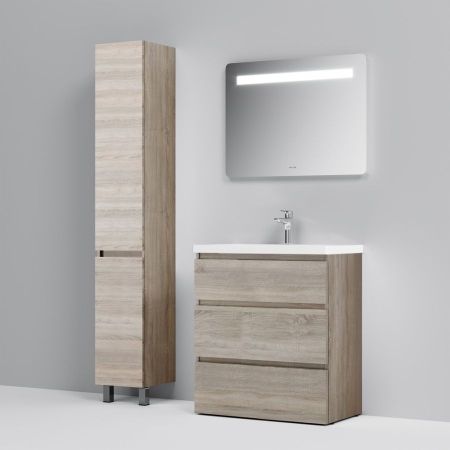 M91FSX0752OF GEM S, База под раковину, напольная, 75 см, 3 ящика, светлый дуб, артикул M91FSX0752OF