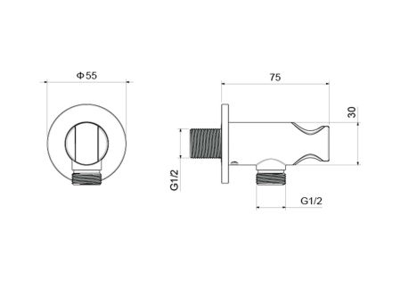 Шланговое подсоединение с держателем AQUATEK AQ2460CR, артикул AQ2460CR