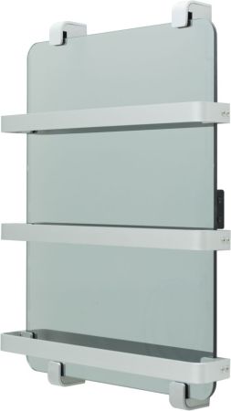 Полотенцесушитель электрический Allen Brau Infinity 60x44 с рейлингом и креплением, серебро браш, артикул 00288916