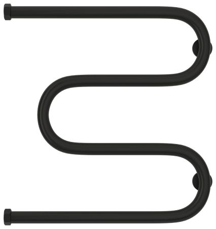 Полотенцесушитель водяной "М-обр.+" 500х500 Н. Г. 1" (Матовый Чёрный)