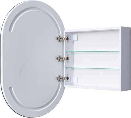 Зеркальный шкаф Aquanet Монте 60 белый, с LED подсветкой, артикул 00344788