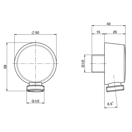 Шланговое подсоединение, Fima Carlo Frattini, Shower accessories, стандарт подвода воды-1/2", цвет-хром, артикул F2013CR