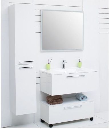 Шкаф-пенал De Aqua Тока 1S БК 30 L белый, артикул 00167358