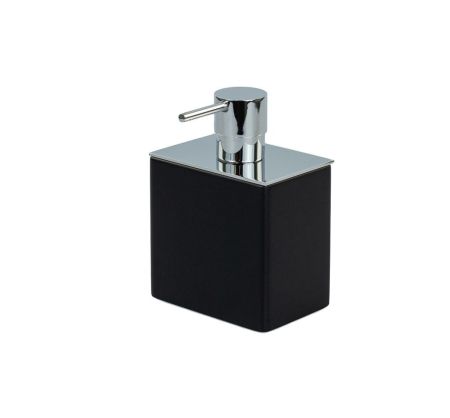 Stil Haus Rettangolo, настольный дозатор, цвет черный, помпа с крышкой хром