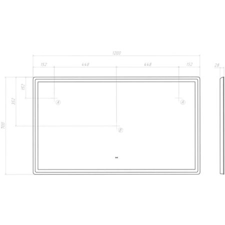 Зеркало VIGO Geometry Comfort 1200, артикул 066
