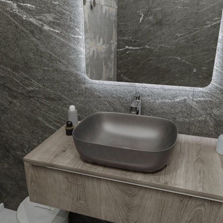 Раковина чаша Maretti FL13NS25-985, серая, артикул FL13NS25-985