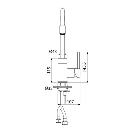 Смеситель для кухни IDDIS Kitchen 360 черный матовый (K36BLJ0i05), артикул K36BLJ0i05