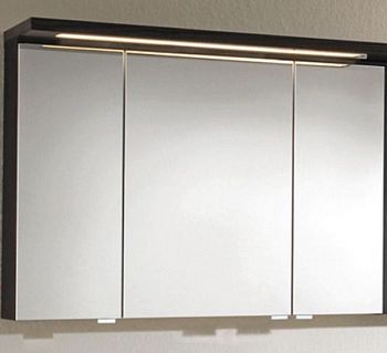 Puris Swing, зеркальный шкаф 900 мм, цвет чёрный структурный