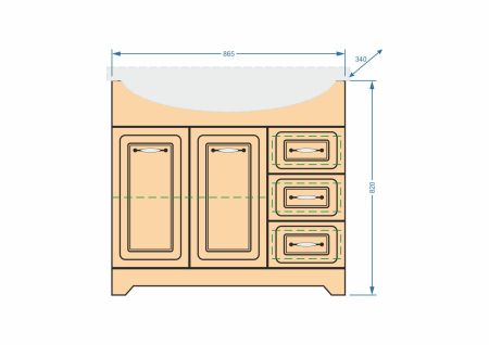 Тумба "Кармела 90", карпатская ель, Эльбрус 90, артикул SP-00000180