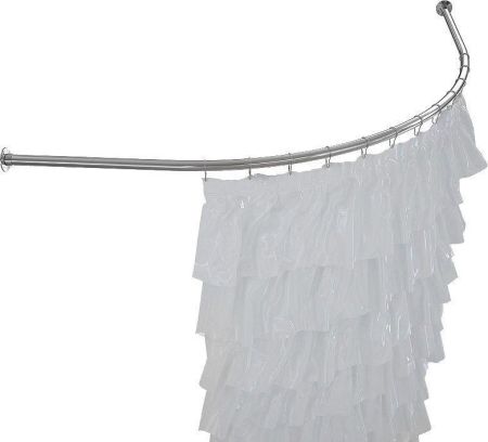 Карниз для ванны Aquanet Capri полукруглый 160х100 хром, артикул 00176024