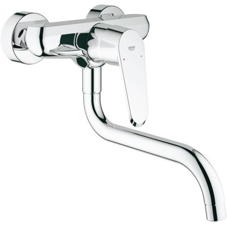 Смеситель для кухни GROHE Eurodisc Cosmopolitan, настенный с низким изливом, хром (33772002), артикул 33772002