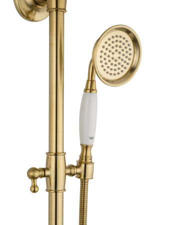Душевая система WONZON & WOGHAND RETRO, Брашированное золото (WW-88739020-BG), артикул WW-88739020-BG