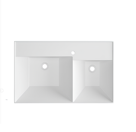 Раковина Double SIUSI (805х500х180) двойная накладная Cerutti SPA