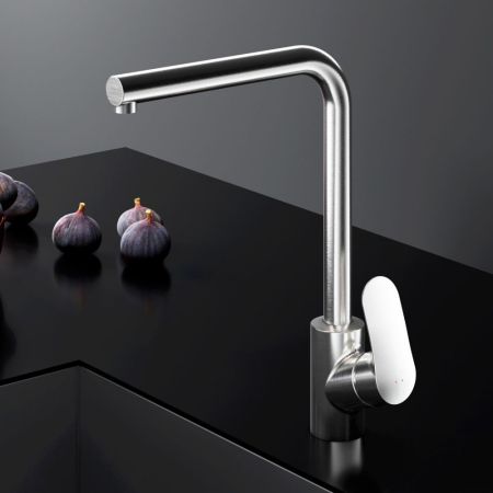 F8005011 Like, смеситель для кухни L-образный излив, сатин, шт., артикул F8005011