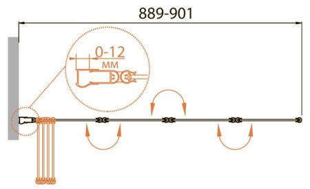 Шторка на ванну CEZARES RELAX-V-4