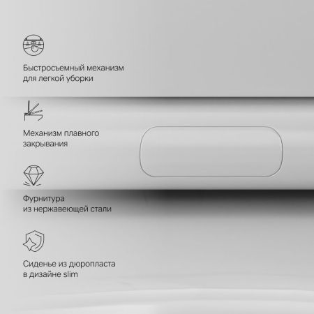 C801900SC Like подвесной унитаз AquaSpin с сид м/лифт, артикул C801900SC