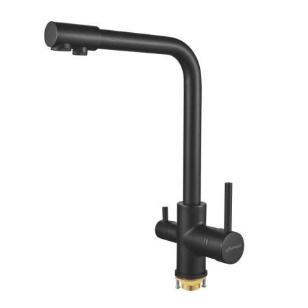 Смеситель для кухни с подключением фильтра Maretti Project Black PB31RZF12, черный, артикул PB31RZF12