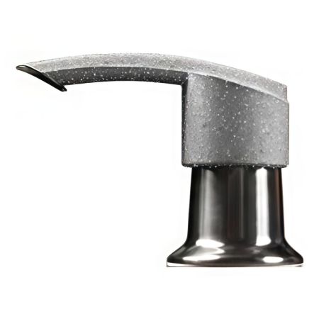 Дозатор для кухонной мойки GranFest 001 "Плоский", серый, артикул 001 серый