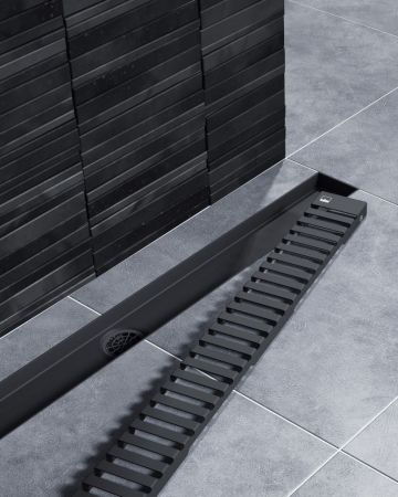 Душевой лоток TIMO Drain System DS230108/03, черный, артикул DS230108/03