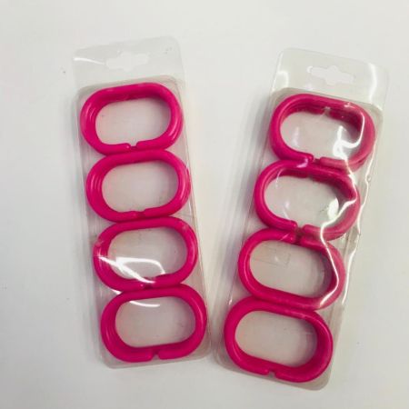 Кольца для шторы в ванную Savol S-YLK002R, розовый, артикул S-YLK002R