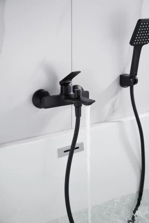 Смеситель для ванны Knotlor KN-71/BL, черный, артикул KN-71/BL