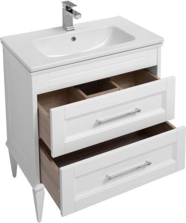 Тумба с раковиной Aquanet Бостон М 80 белый, артикул 00212668