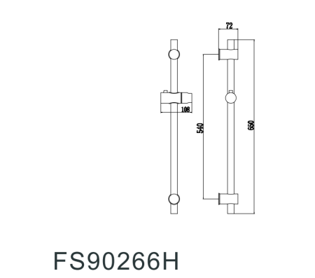 Душевая штанга Fmark FS90266H, черный, артикул FS90266H