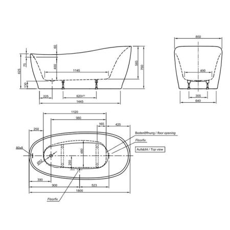 Ванна, KNIEF, Relax, ширина, мм-1800, глубина, мм-850, высота, мм-600, тип установки-отдельностоящий, форма-овальная, диаметр слива, мм-52, щелевой перелив, материал-акрил, цвет-белый, артикул 0100-278