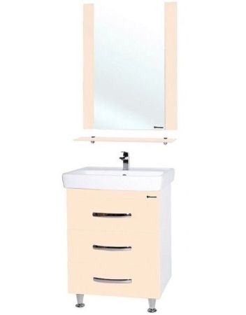 Тумба под раковину Bellezza Рокко 80 4635313660076 Бежевая Белая, артикул 4635313660076