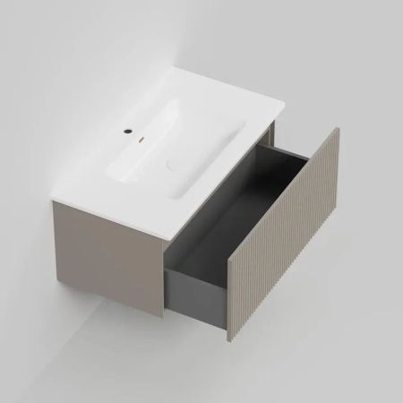 Тумба под раковину подвесная La Fenice Terra FNC-01-TER-C-80, бежевая, артикул FNC-01-TER-C-80