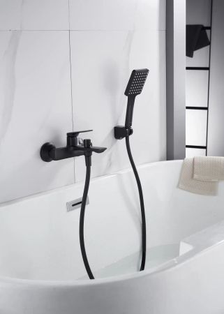 Смеситель для ванны Knotlor KN-71/BL, черный, артикул KN-71/BL