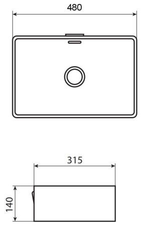 Раковина накладная Allen Brau Fantasy 48 4.11002.20 белый глянец, артикул 4.11002.20