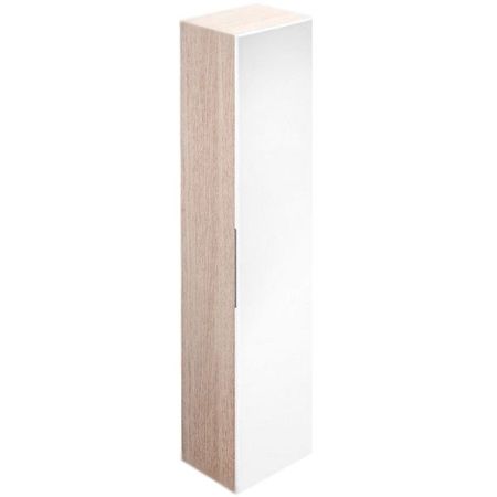 Шкаф пенал Iddis Mirro 40 подвесной R Белый Светлое дерево, артикул MIR4000i97