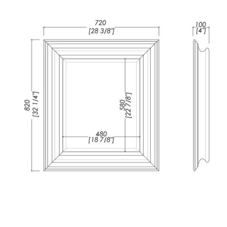 Devon Harold Зеркало 72x82 см, артикул 2SRHAROLD