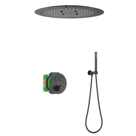 Душевая система встроенная с термостатом Timo Saona черный (SX-2370/03SM), артикул SX-2370/03SM
