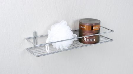 Полка Fixsen прямая одноэтажная цвет серый (FX-730-1), артикул FX-730-1