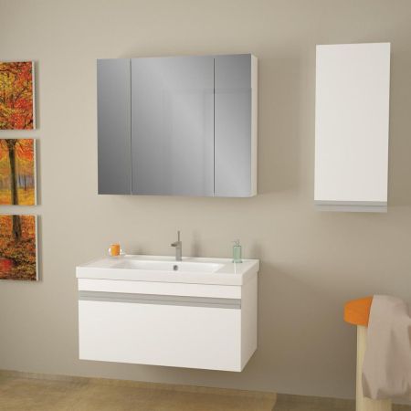 Тумба с раковиной подвесная Dreja Grace 60 см, белый, артикул 99-0909-com