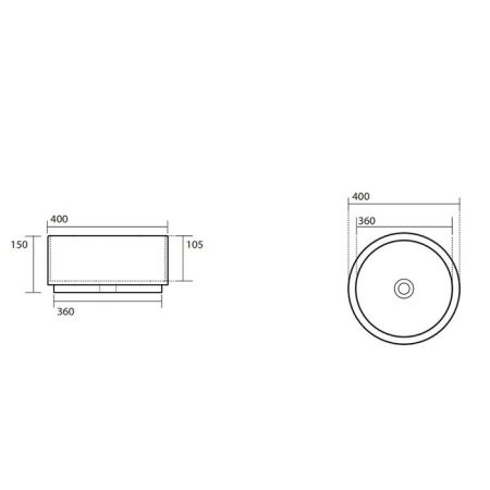 Kerasan  Oke Раковина накладная круглая 40хH15 см, без отв под смеситель, цвет: белый, артикул 554101