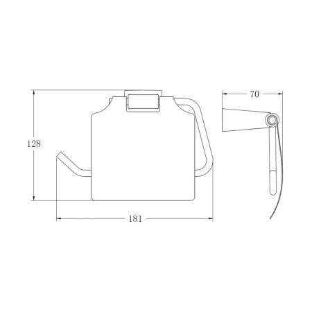 Держатель для туалетной бумаги BELZ B91203, оружейная сталь