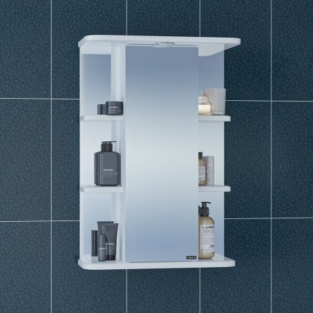 Зеркальный шкаф СаНта Герда 50 101018 с подсветкой, цвет белый