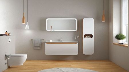 Шкаф пенал Creavit Pion 40 PN2160.02.BDM подвесной Белый Дуб, артикул PN2160.02.BDM