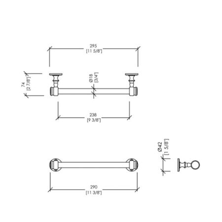 Devon&Devon First Class Полотенцедержатель 59.5 см, цвет хром, артикул DD33370CR