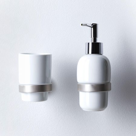 Стакан Allen Brau Priority 6.31002-BN белый/никель браш, артикул 6.31002-BN