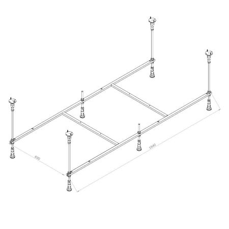 W94A-170-075W-R X-Joy Каркас для ванн 170х75, артикул W94A-170-075W-R