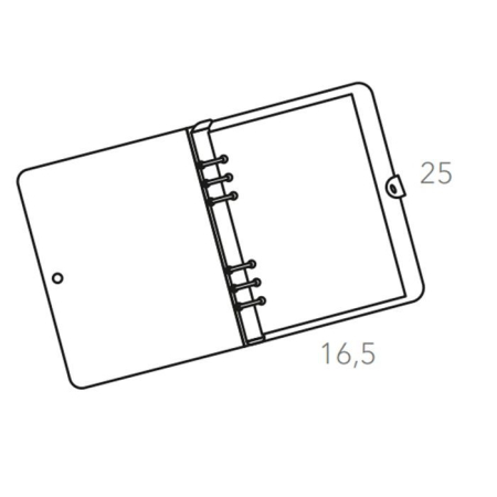 ADJ Блокнот А5, 16,5x25 см., цвет: бордо/коньяк, артикул 1625.30/09