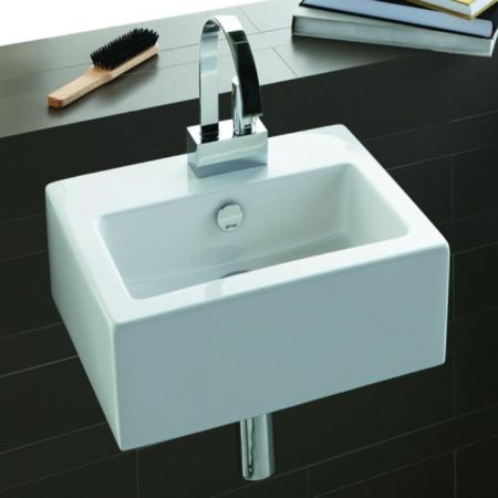 SIMAS Frozen раковина 43х33,5см, с 1 отверстием под смесит. выбитым вручную,  цвет белый