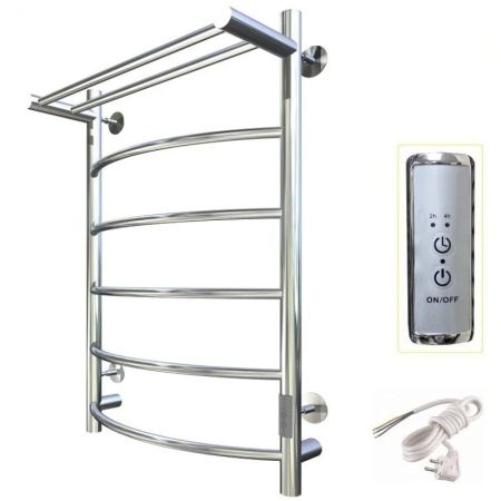 Электрический полотенцесушитель Тругор ПЭК 5 П СП 80x60 с полкой Хром