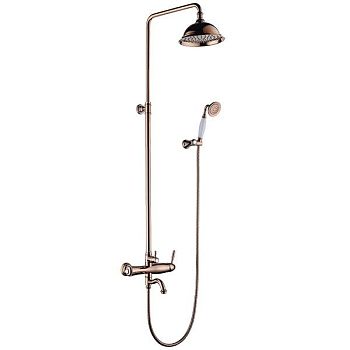 Душевая система Lemark Spark LM6762RG Розовое золото